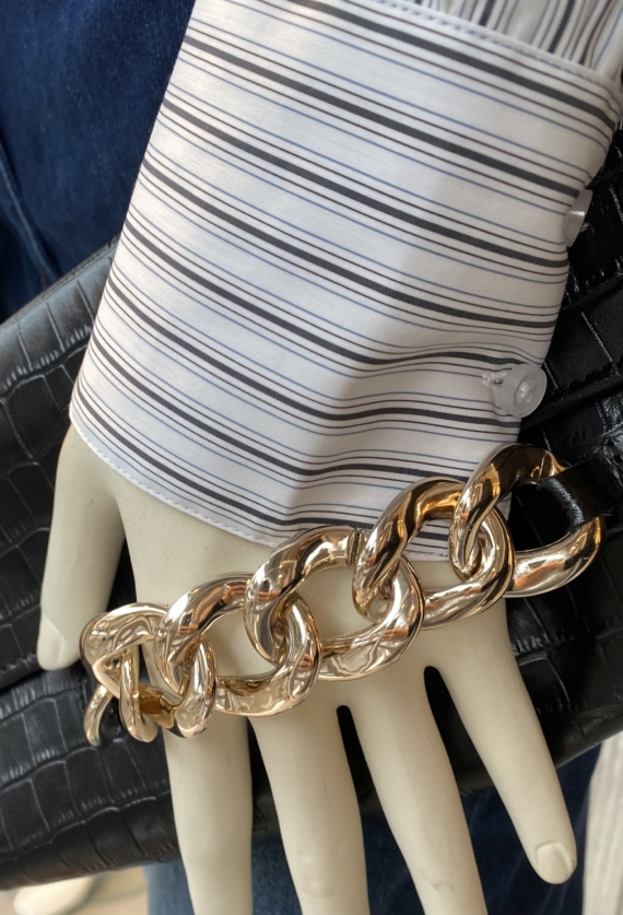 oversized katoenen dames blouse krijtstreep