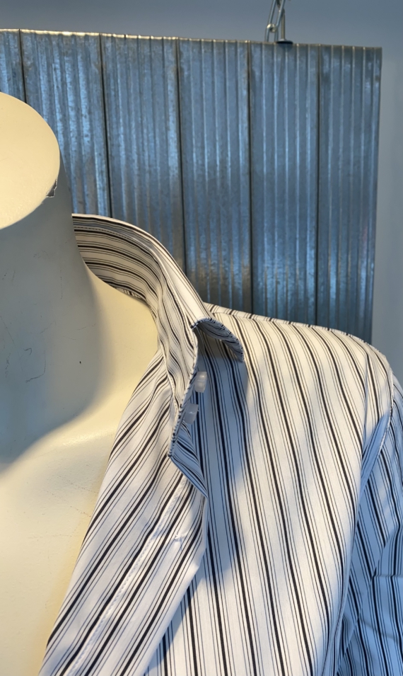 oversized katoenen dames blouse krijtstreep