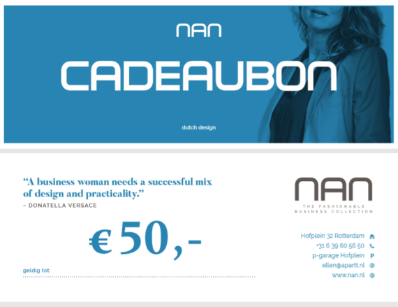 NAN cadeaubon t.w.v. 50 euro