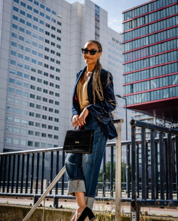 donker blauwe damesblazer nan